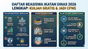 Daftar Beasiswa Ikatan Dinas 2026 Lengkap, Kuliah Gratis Langsung Jadi CPNS