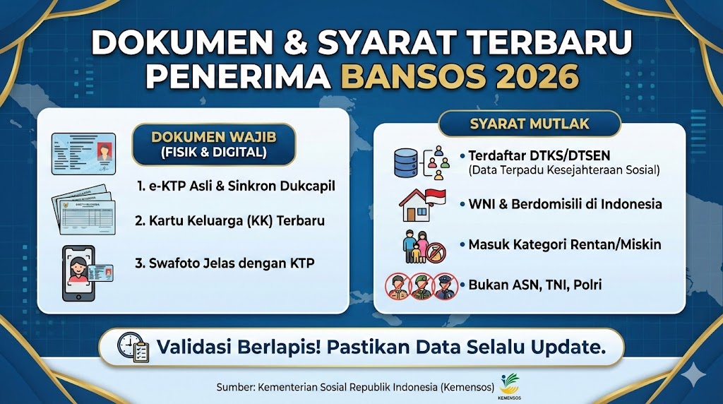 dokumen dan syarat terbaru penerima bansos 2026