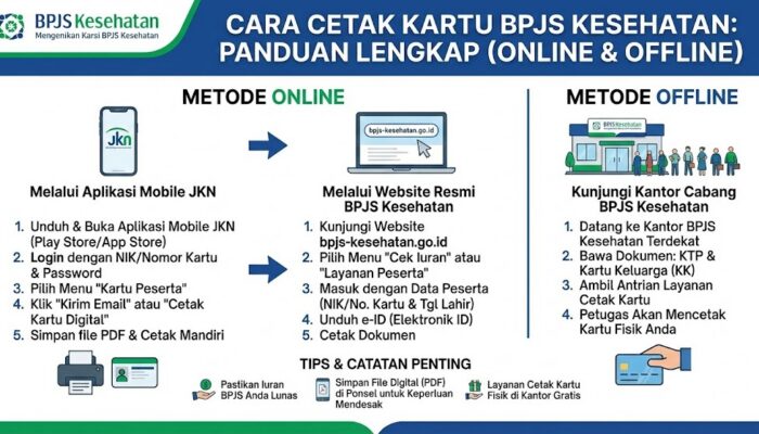 Cara Cetak Kartu BPJS Kesehatan Online dan Offline dengan Mudah dan Resmi