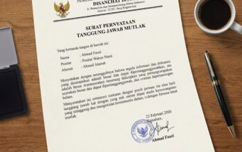 Contoh Surat Pernyataan Tanggung Jawab Mutlak
