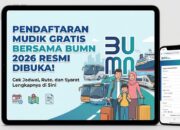 Pendaftaran Mudik Gratis Bersama BUMN 2026 Resmi Dibuka